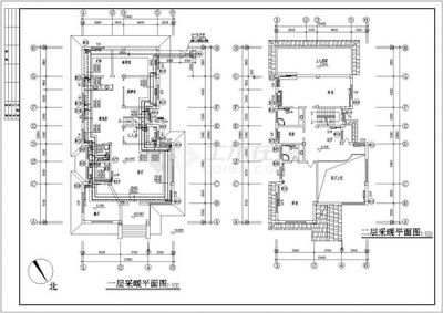 某三層別墅給排水暖通設(shè)計(jì)施工圖紙