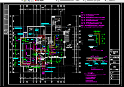 別墅樓暖通施工cad設(shè)計(jì)方案圖紙